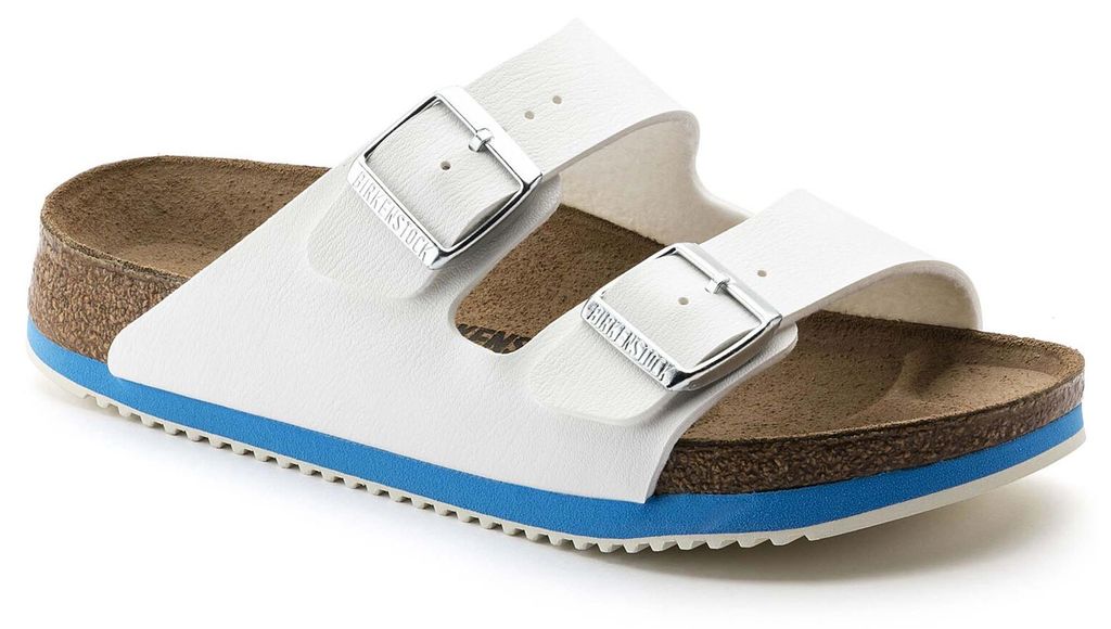Sandalia uni Birkenstock Arizona SL BF, color blanco, talla Imagen del producto 