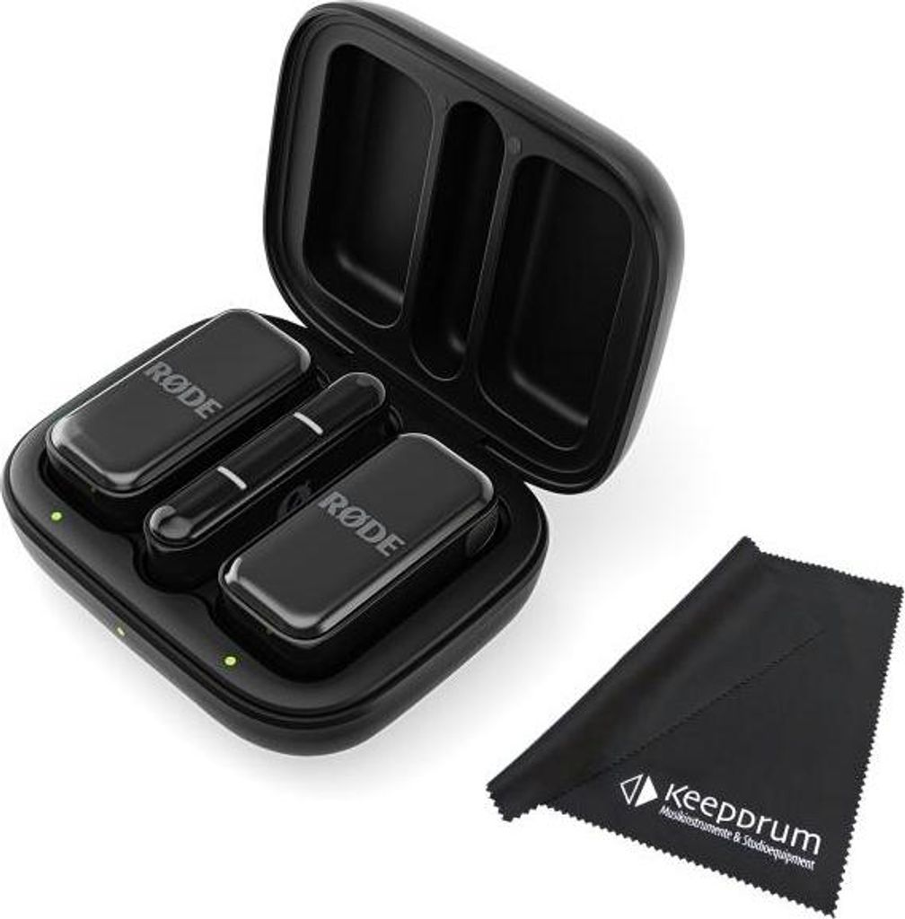 Rode Wireless Micro Drahtloses Mikrofon-System Lightning mit Tuch