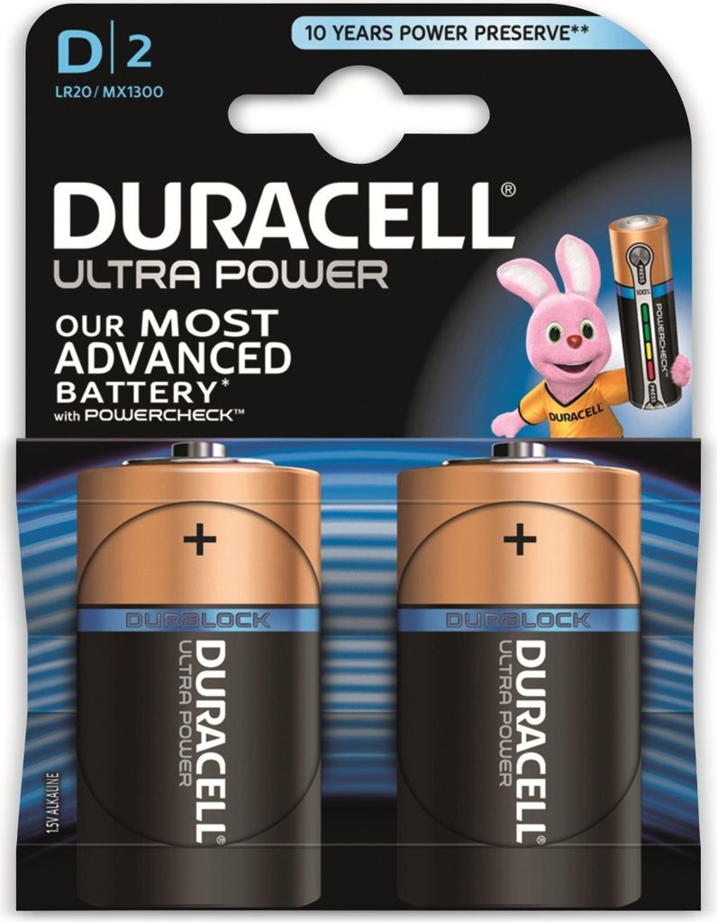 Duracell DUR002906 Pile ULTRA POWER Alcaline - Mono/LR20/D, Immagine del prodotto 