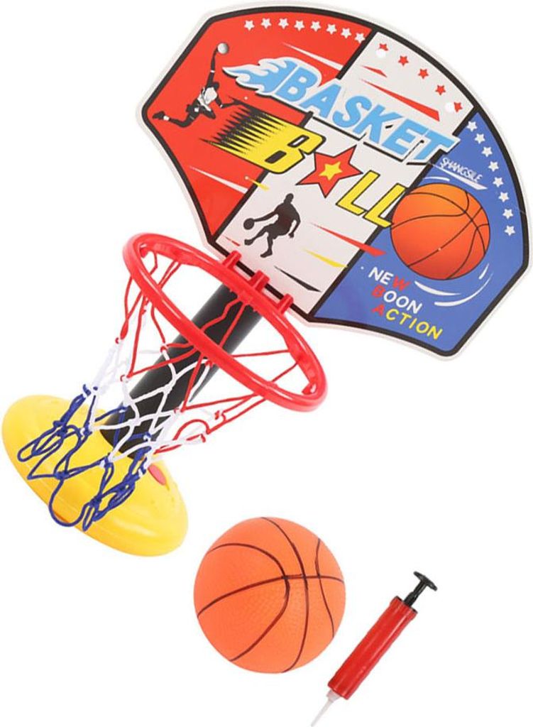 Kinder-Basketball-Ständer, Spielzeug für drinnen und draußen, höhenverstellbar, Spielzeug, 1,15 m, Kunststoff-Brettständer