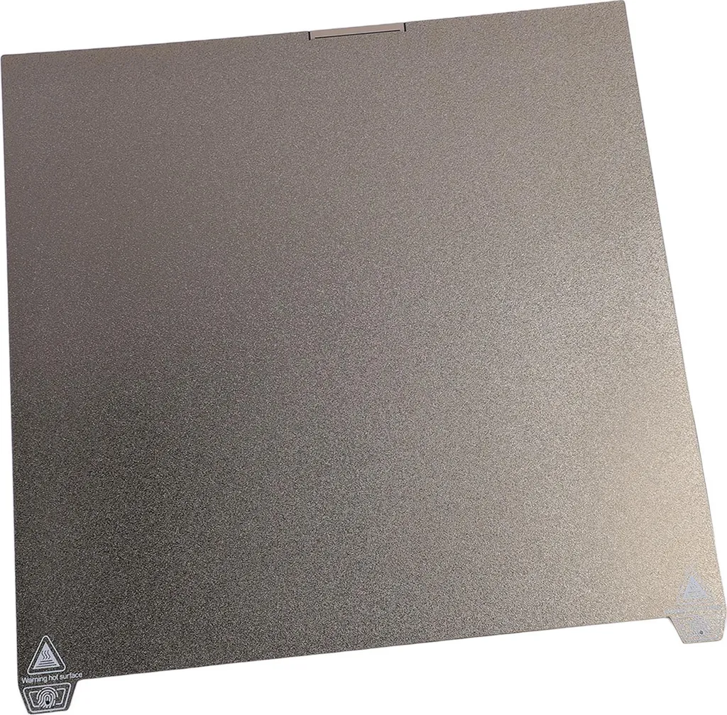 Plateau Flexible 370x370mm Revêtement PEI PEO Texturé et Lisse K2 PLUS