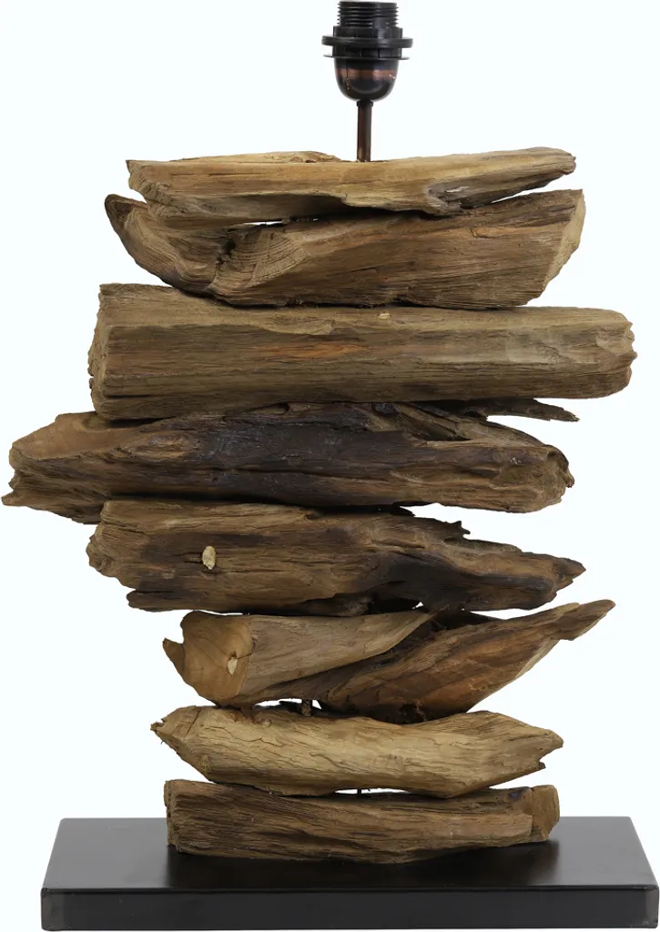 Socle de Lampe pour Salon et Bureau FURY Marron Créer Ambiance Tamisée