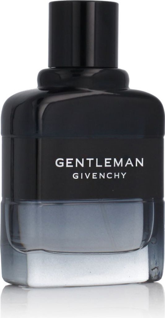 A studio shot of a Givenchy Gentleman Intense Eau de Toilette bottle.