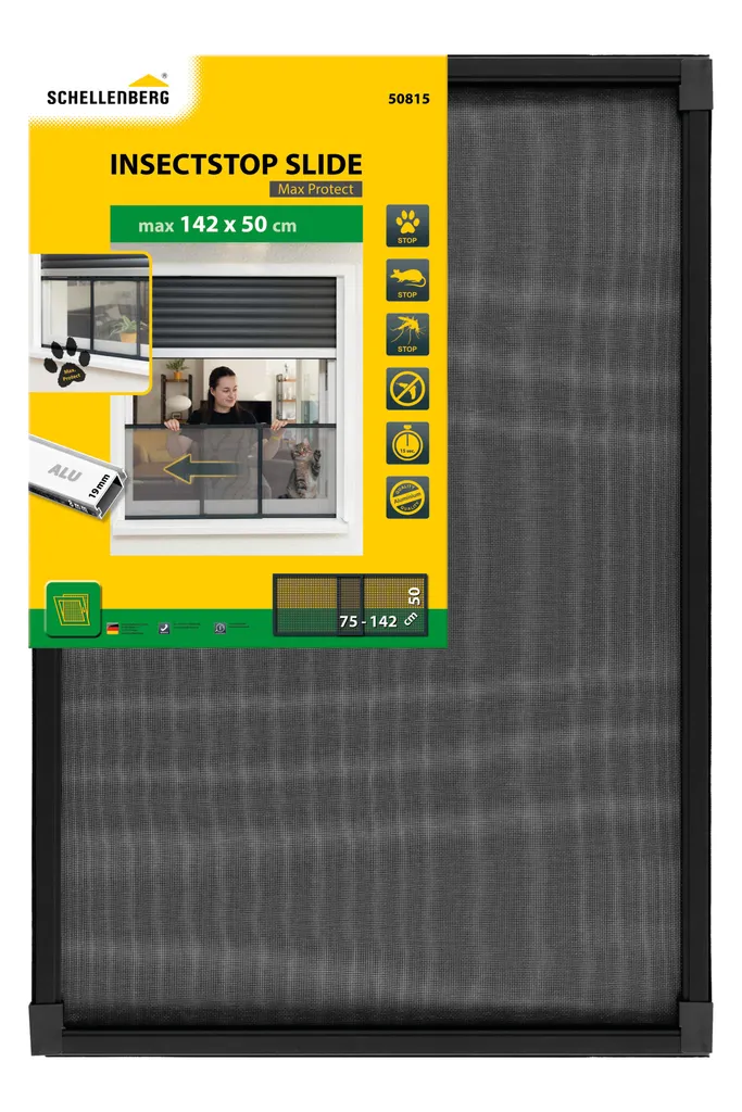 Cadre Moustiquaire Coulissant pour Fenêtre avec Volet Roulant 50cm