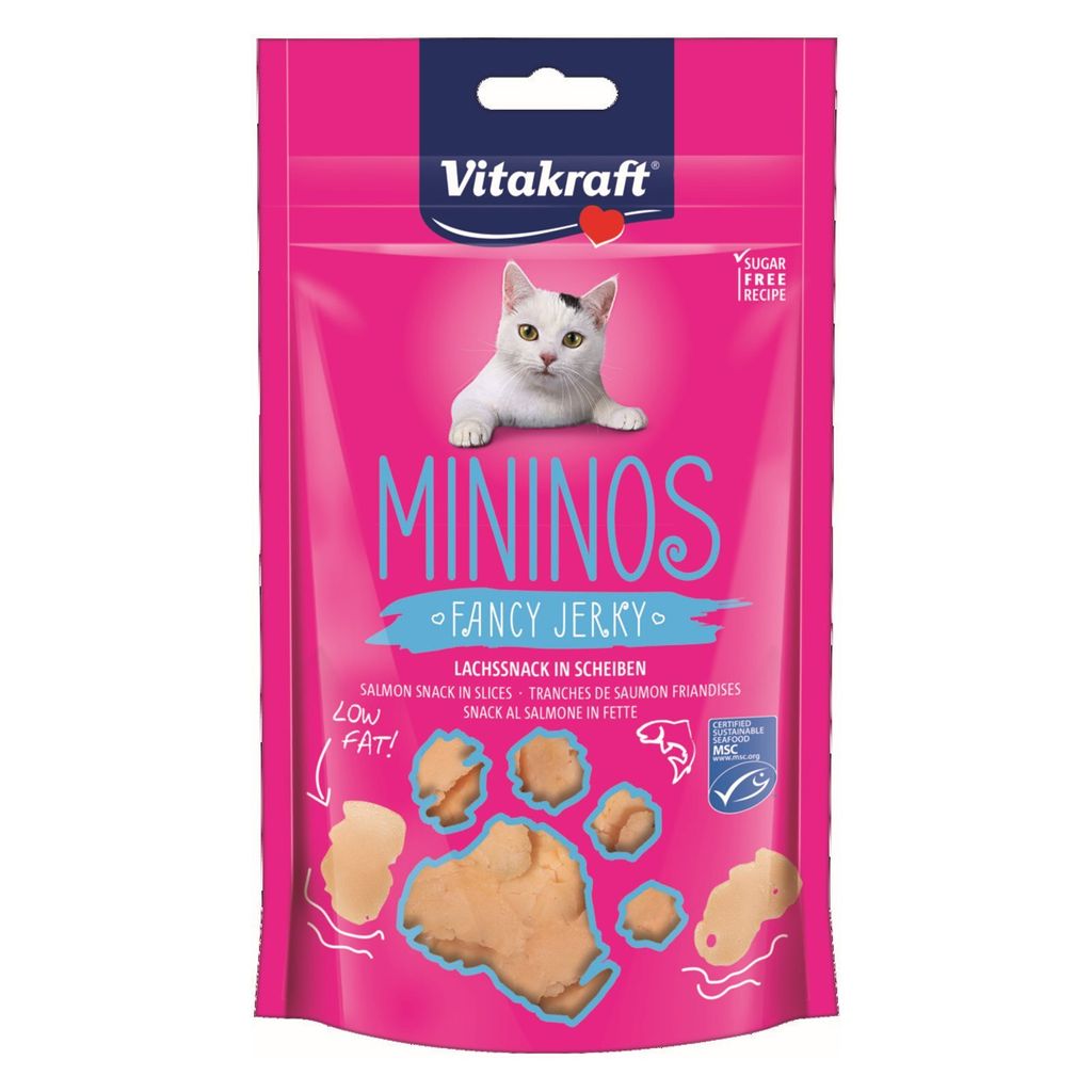 Vitakraft Katzensnack Mininos, Lachssnack in Scheiben - 40g Produktbild 