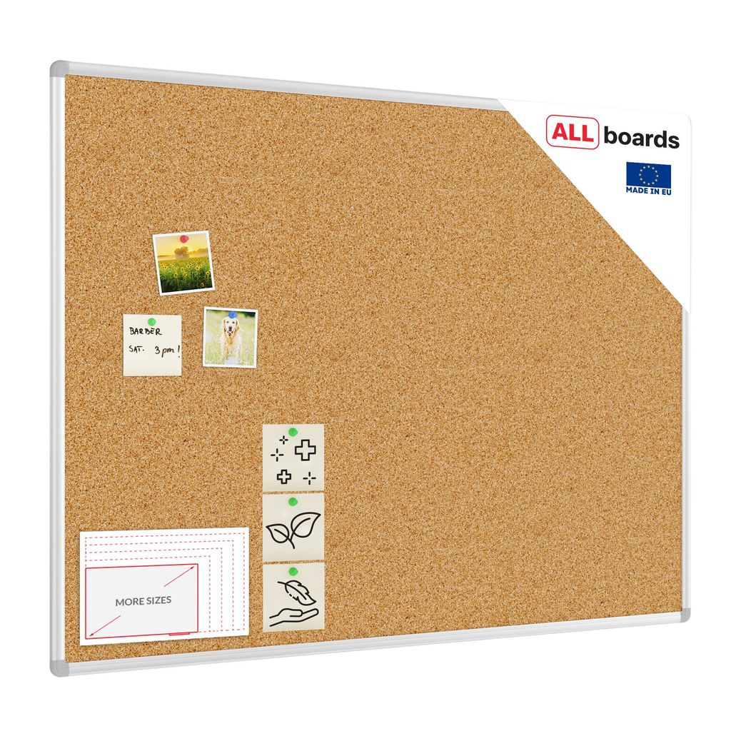 ALLboards Pinnwand mit Aluminiumrahmen 120x90cm, Korktafel Produktbild 