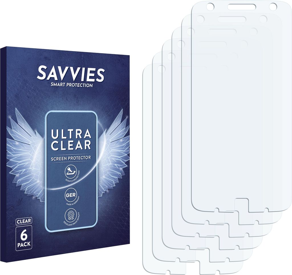 6x Für Motorola Moto Z Schutzfolie Savvies Displayschutz Display Schutz Folie Klar Transparent