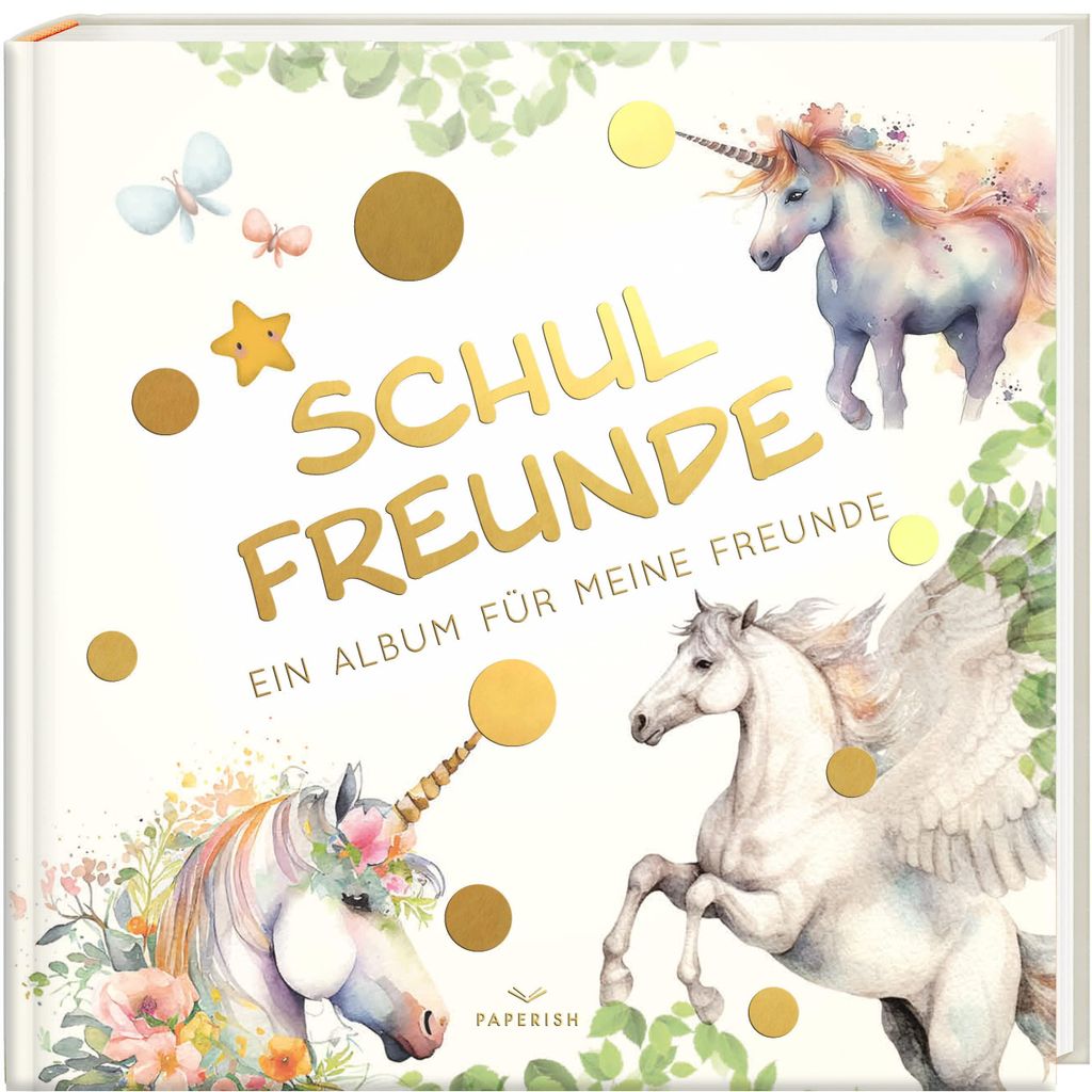 Schulfreunde - EINHORN: Freundebuch für die Einschulung, Produktbild 