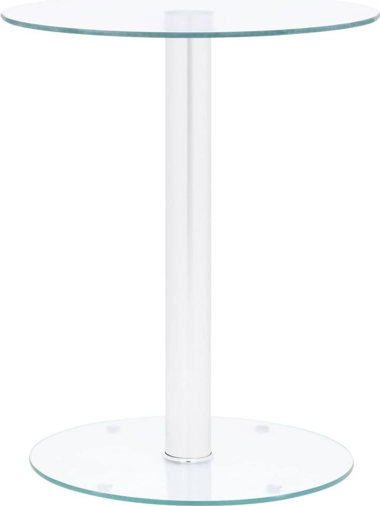 The Living Store Couchtisch Transparent 40 cm Hartglas