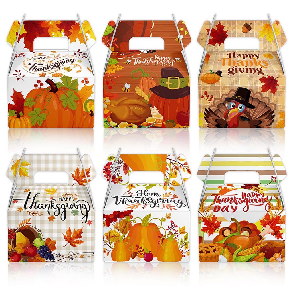 18er-Packung Süßigkeitenboxen für Herbstpartys, Leckereienboxen für die Erntedankfeier, Kürbis-Ahornblatt-Boxen für Herbstfeste und Halloween...