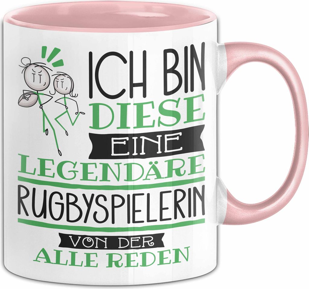 Rugbyspielerin Tasse Geschenk Ich Bin Diese Eine Legendäre Rugbyspielerin Von Der Alle Reden Geschenkidee Geburtstag Weihnachten (Rosa)