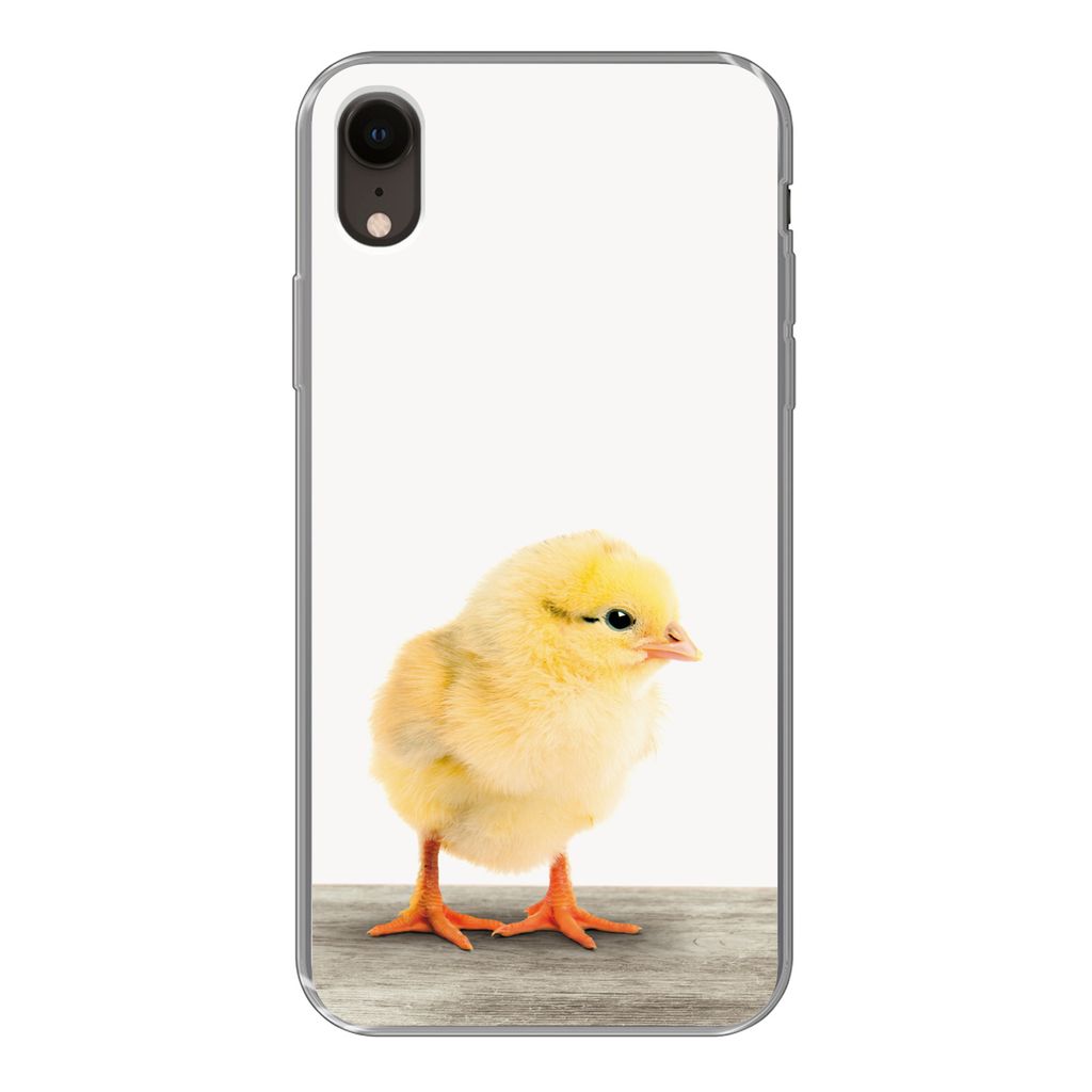 MuchoWow Handyhülle Schutzhülle Hülle für iPhone XR Küken - Tiere - Jungen - Mädchen - Kinder Silikon Softcase Handy Hülle - Schutzdeckel