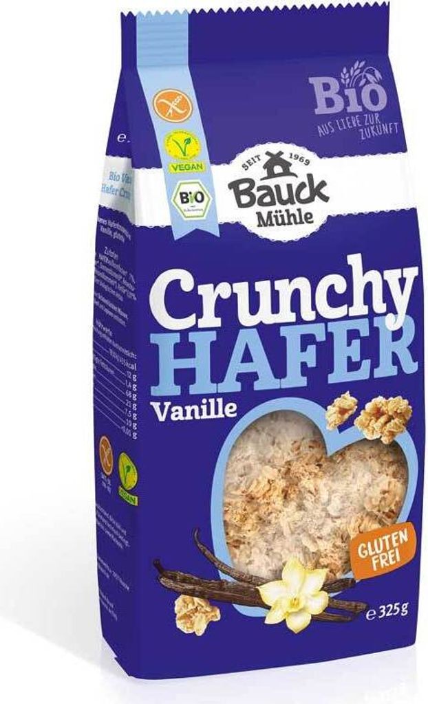 Bauck Mühle Hafer Crunchy Vanille  325g Produktbild 