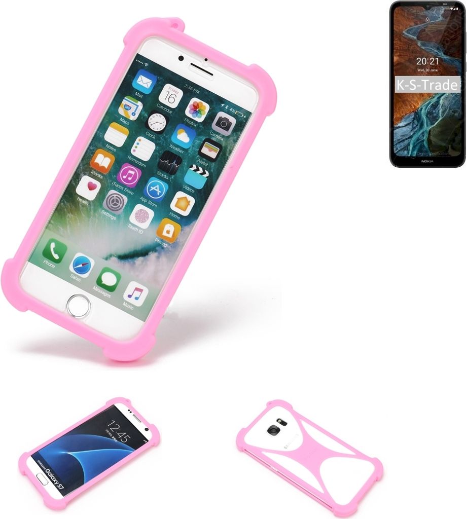 K-S-Trade Handy Hülle kompatibel mit Nokia C10 Schutz Hülle Bumper Silikon Schutz Hülle Cover Case Silikoncase Silikonbumper TPU Softcase