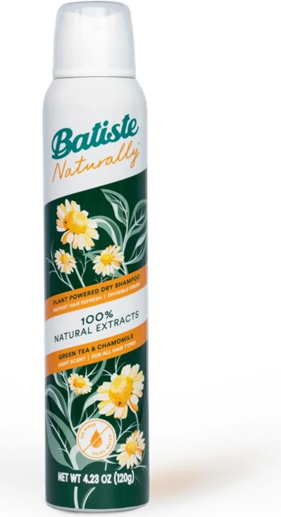 Batiste Naturally Shampoo a Secco Tè Verde e Camomilla 200ml - Freschezza Naturale