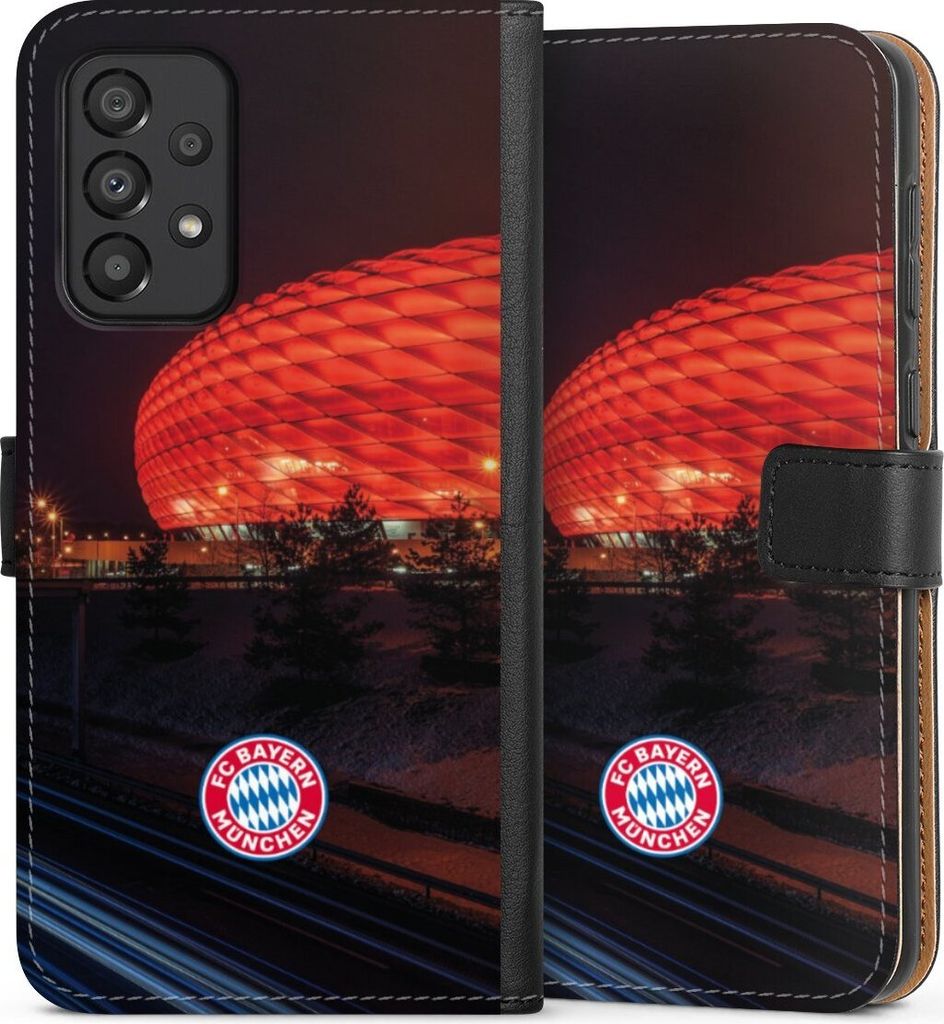 DeinDesign Klapphülle für Samsung Galaxy A33 5G Handytasche Lederhülle Tasche FC Bayern München FCB Stadion