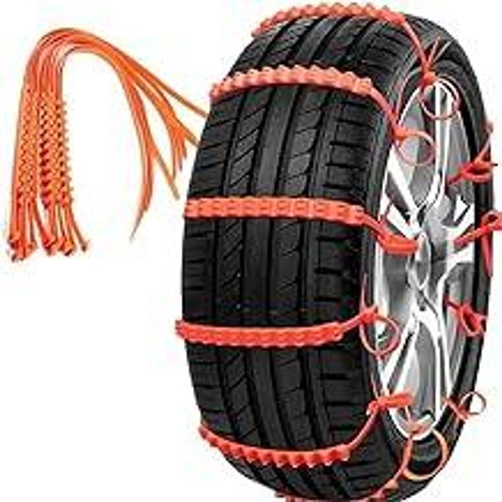 10 Stücke Auto Schneeketten Schnee Reifen Kette, Universal Reifenketten,Reusable Anti Snow Chains, für winterliche Fahrten auf schlammigen Straß...