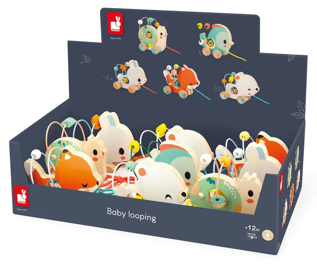 Cadeau de naissance : Looping en bois Janod pour parc et chambre