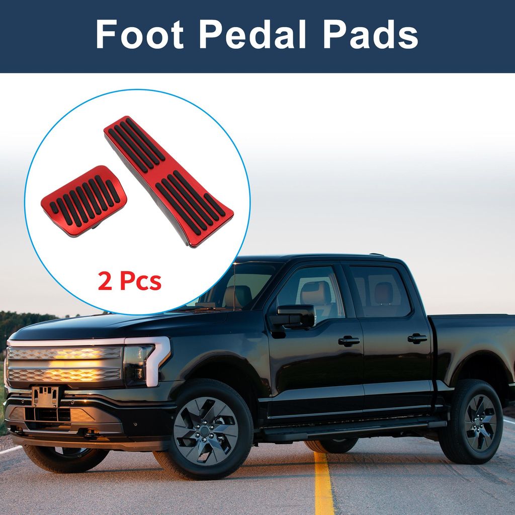 2 Stück Automatische Fu?pedalauflagen Gaspedalauflagen für Ford Explorer 2020-2023 Aluminiumlegierung Rot