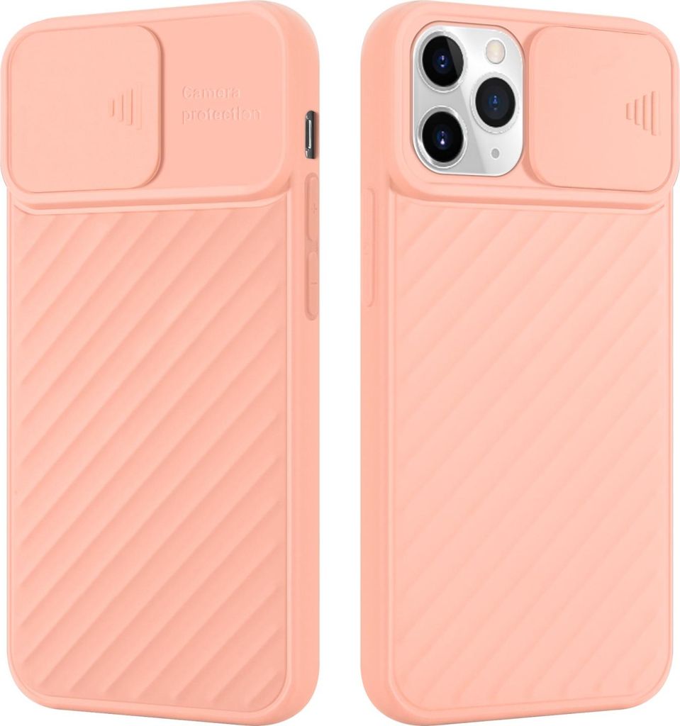 Cadorabo Hülle für Apple iPhone 11 PRO MAX Schutzhülle in Rosa TPU Cover Etui Kameraschutz