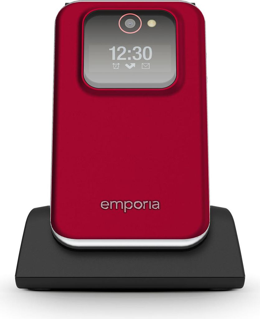 Telefono cellulare Emporia JOY 2G rosso con pulsante di Immagine del prodotto 