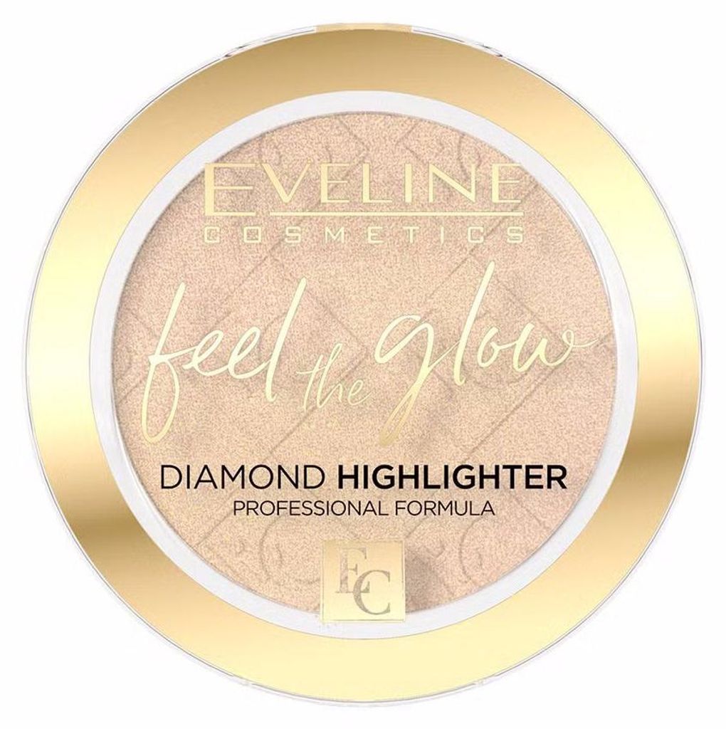 Eveline Cosmetics Feel The Glow – langanhaltender, glänzender Highlighter, Farbton 01 – 3er Pack