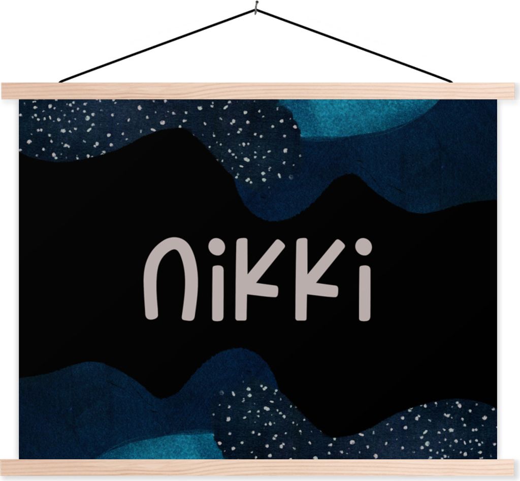 MuchoWow Textilposter Nikki - Pastell - Mädchen 40x30 cm mit holzfarbenen Rahmen - Bilder