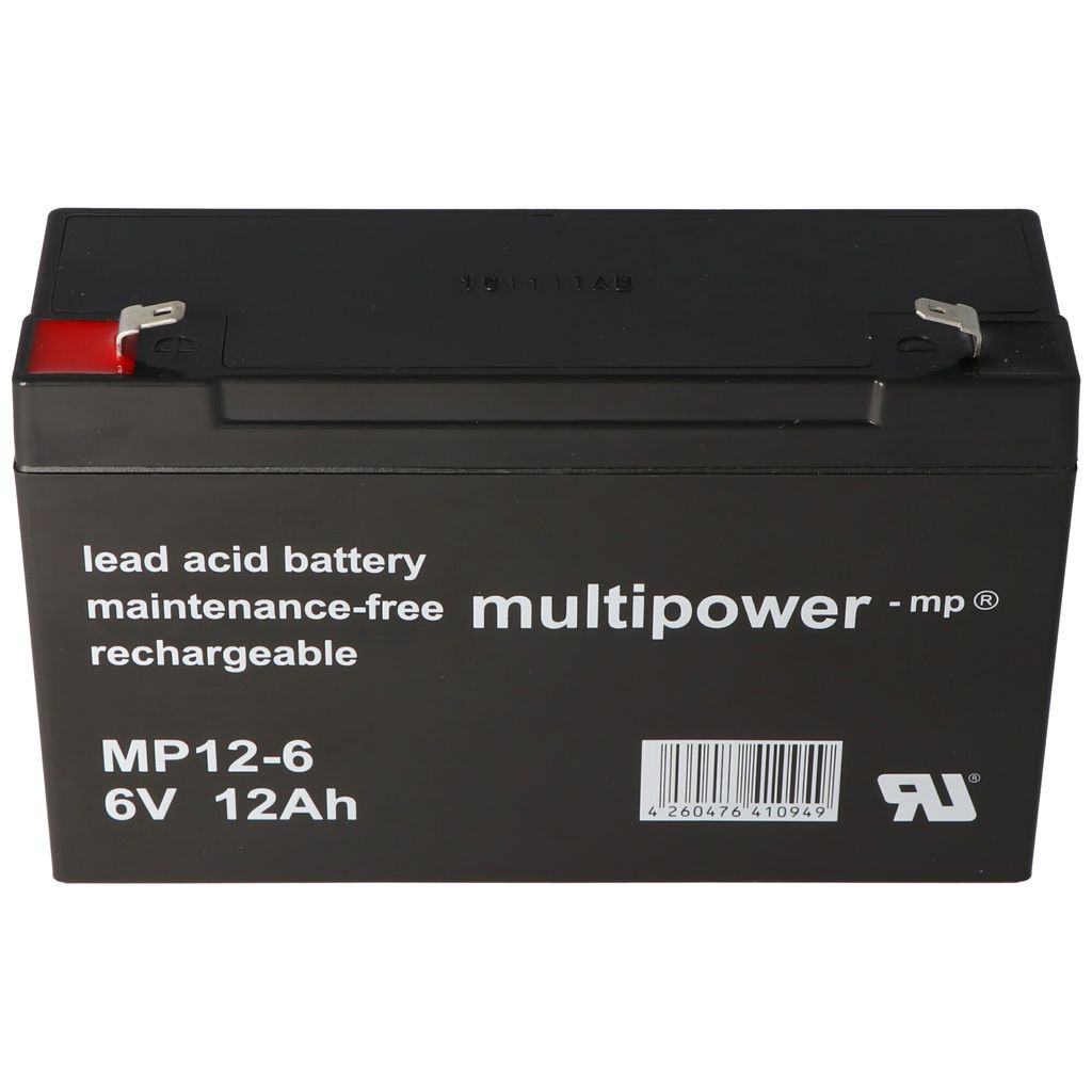 Multipower MP4.5-6 Blei Akku 6V/4500mAh Mit Faston-Kontakten – Ideal Für Staubsauger, Monkey Blinker & Mehr