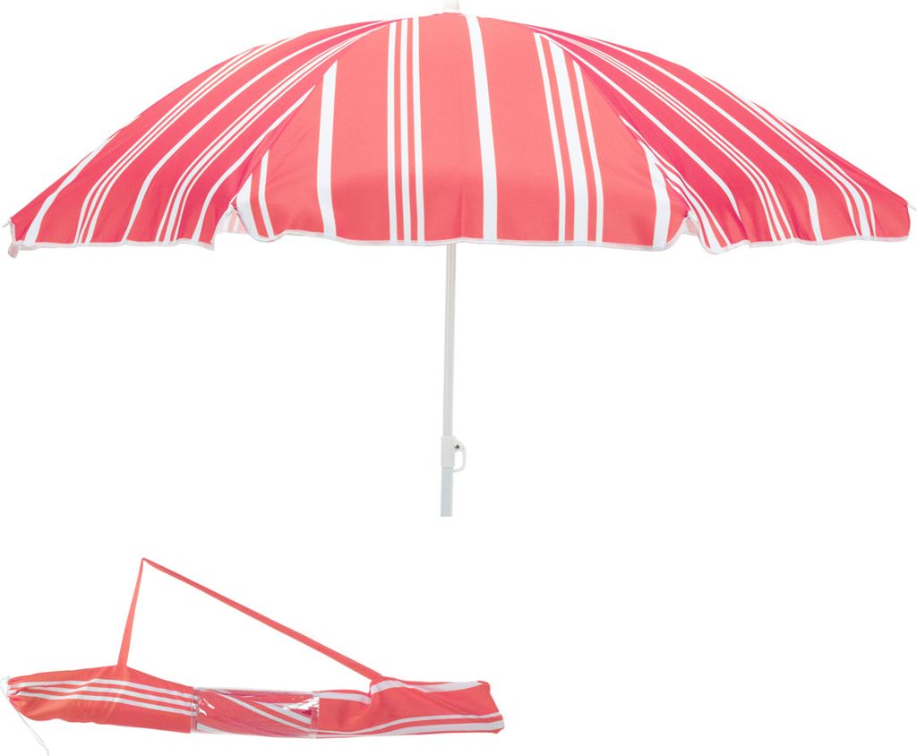 Sonnenschirm Strandschirm Ø1,80m Polyester knickbar UV Schutz