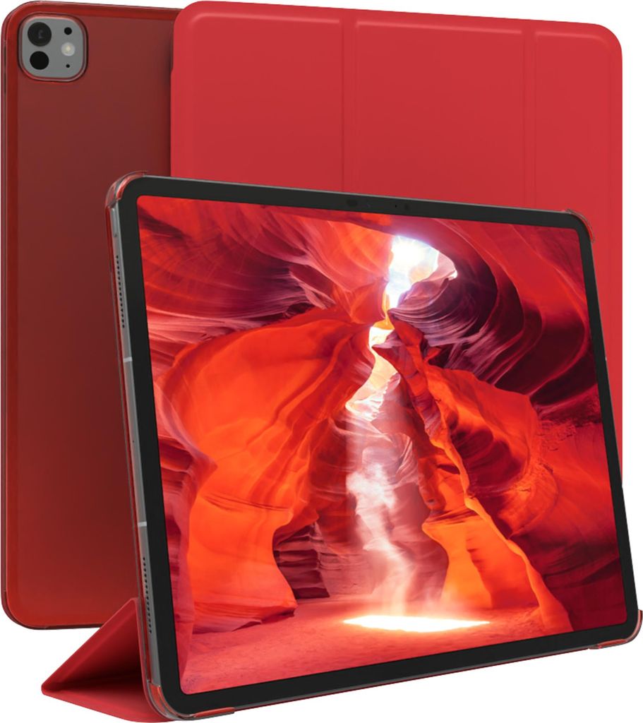 EAZY CASE Smartcase für Apple iPad Pro 13 (2024) Tabletcase Bookcover Smart Flipcase magnetisch Rot