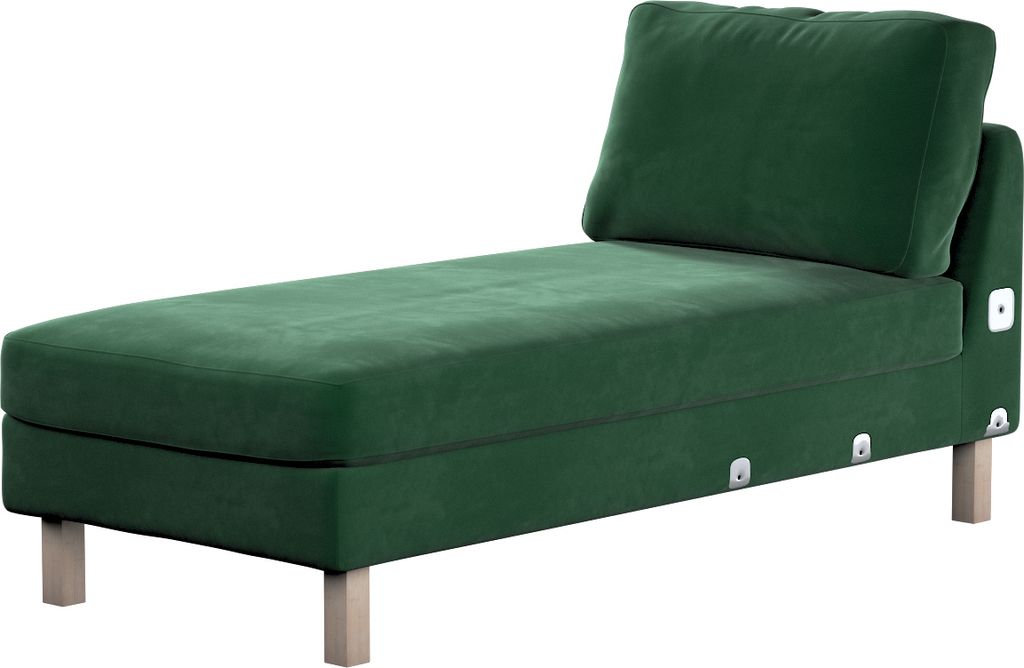 Dekoria Bezug für Karlstad Recamiere Zustellsofa, kurz, grün, Bezug für Karlstad Recamiere Zustellsofa