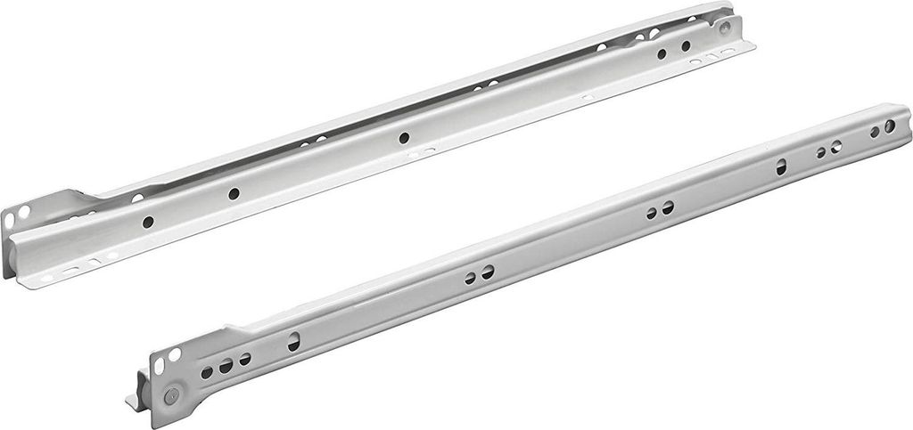 Hettich 1 Paar Rollschubführung Teilauszug FR 302 - 50 cm, weiß 9220057