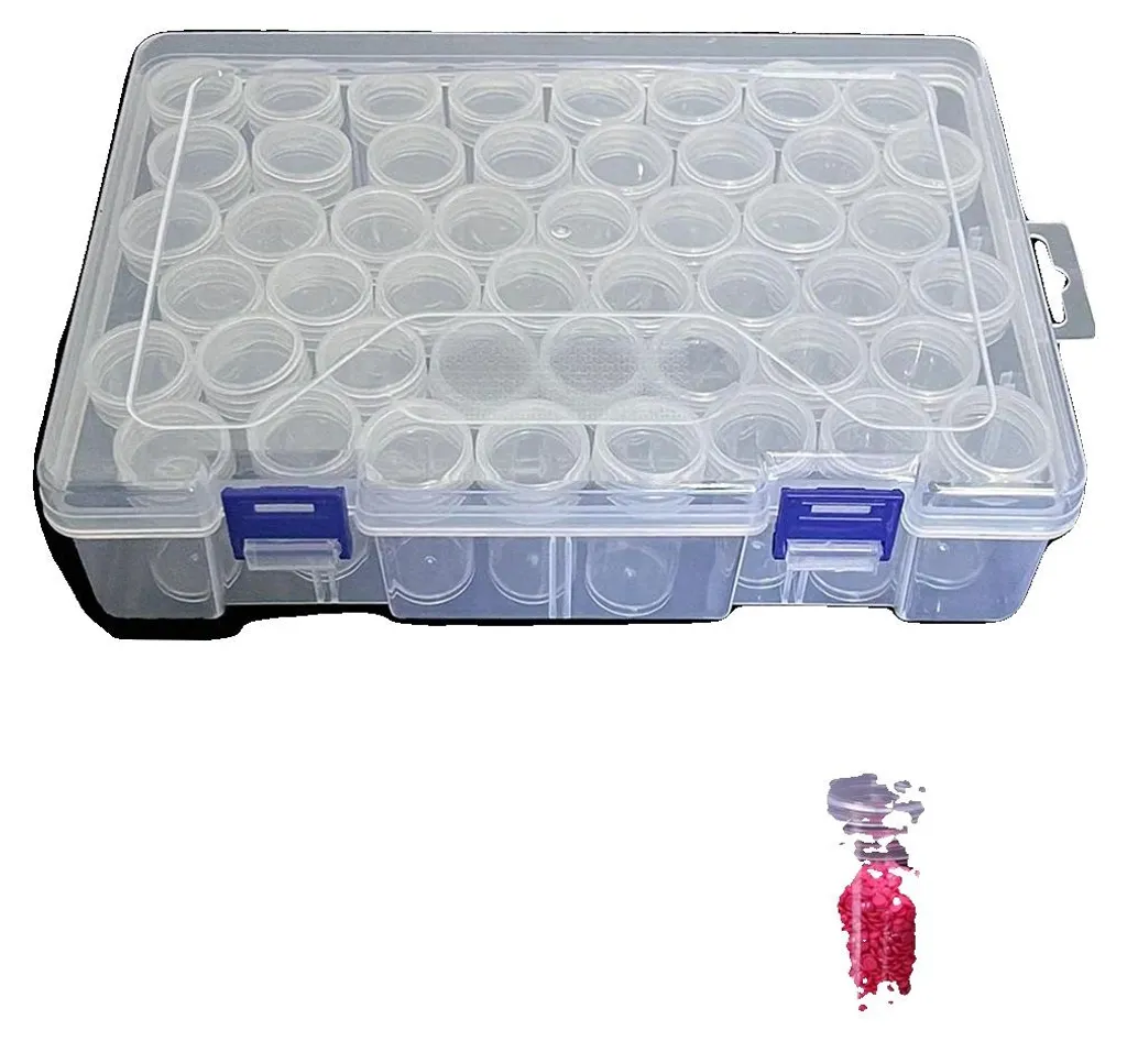 Boîte de rangement 60 compartiments plastique robuste 48gridsyuan