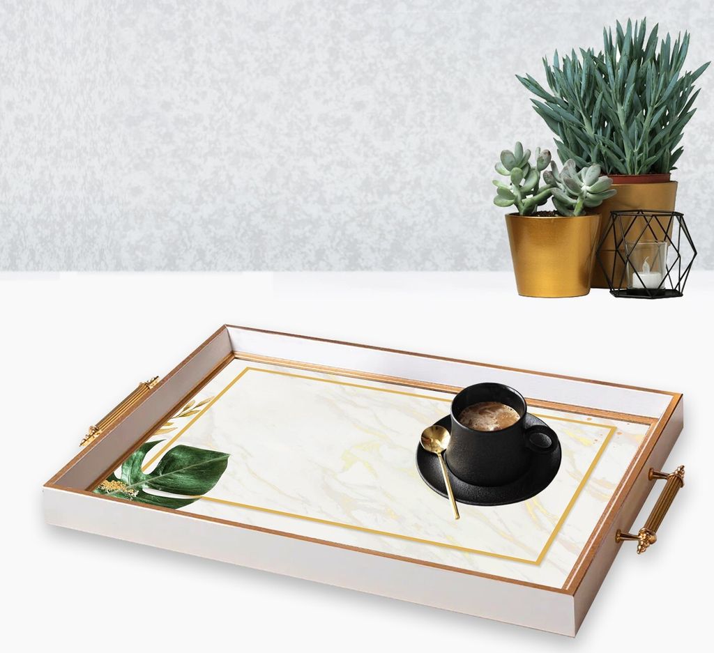 Evila Originals, TPB9916, Tablett, Mehrfarbig, 100 % GLAS, 50 x 29 x 3,5 cm