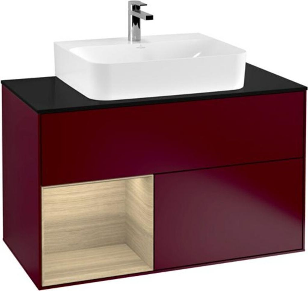 V&B Waschtischunterschrank Finion 100, Pl wh. m, Reg li Oa ven, Peo m