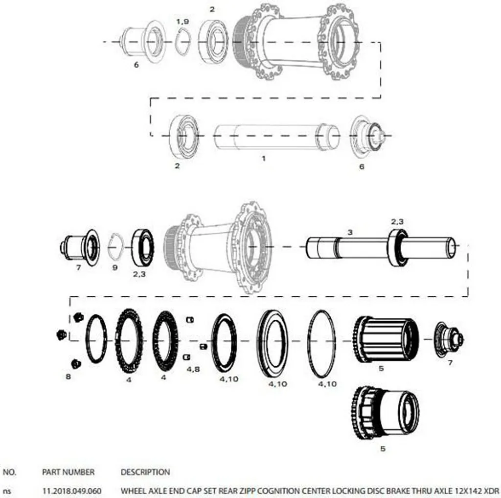 Convertir Moyeu Zipp Cognition en SRAM XDR 12x142 mm avec ces Embouts