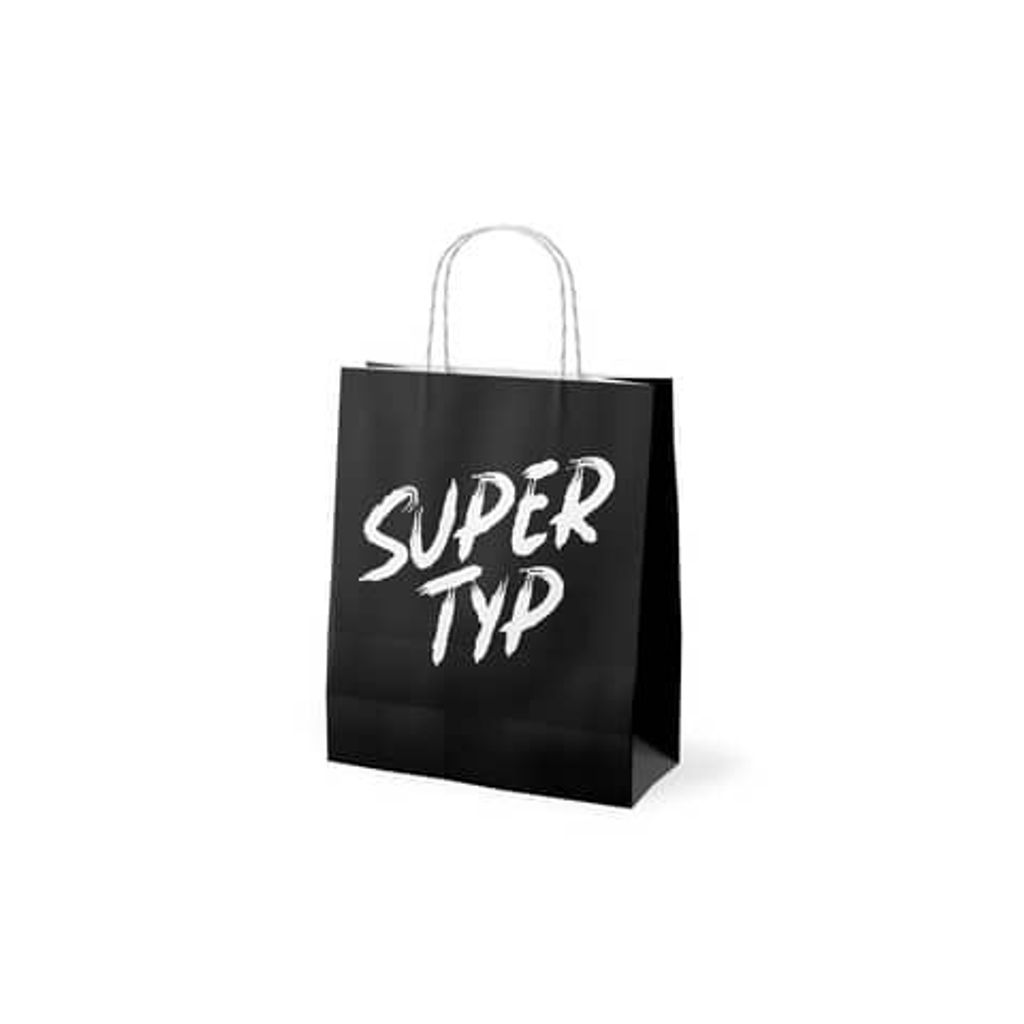 Geschenktüte - H24 x B20 x T8,9 cm - "Supertyp