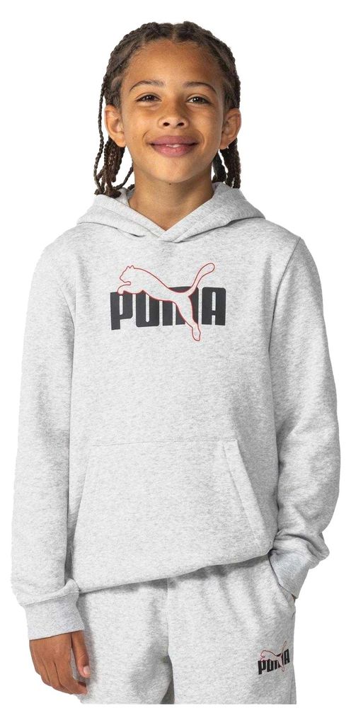 Puma - Kapuzenpullover für Jungen, angerautes Fleece GT16960 (128) (Grau)