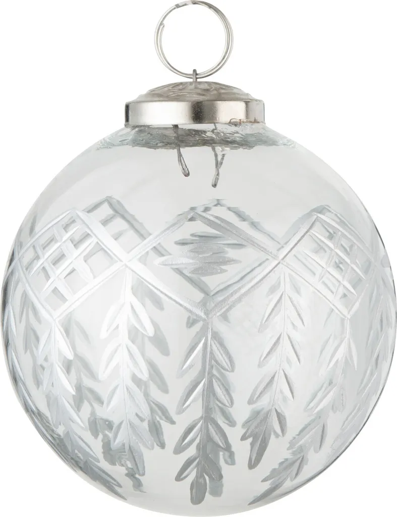 Boule de Noël Chloé Verre Argent Petit Modèle - Éclat Scintillant