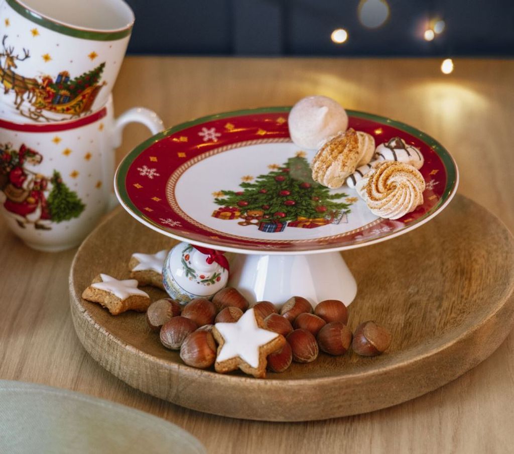 Hutschenreuther Tortenplatte auf Fuß klein Happy Wintertime Zdjęcie produktu 