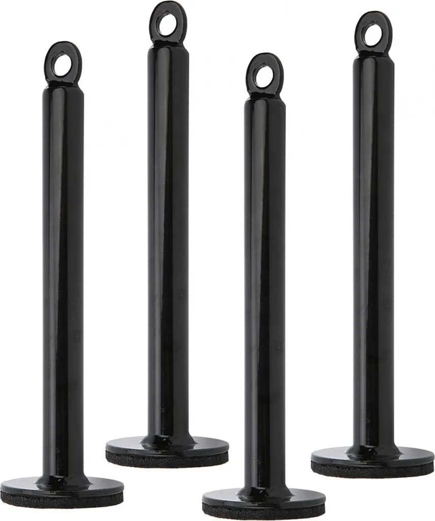 Support de Disques de Fitness : Set de 4 Tiges de Chargement en Acier