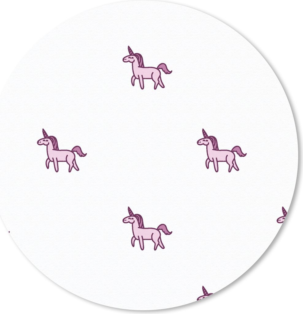 MuchoWow Mauspad Mousepad Mädchen - Einhorn - Rosa - Muster - Mädchen - Kind - Kinder 30x30 cm - Mousepads - Maus Mat - Pad - Mausunterlage - T...