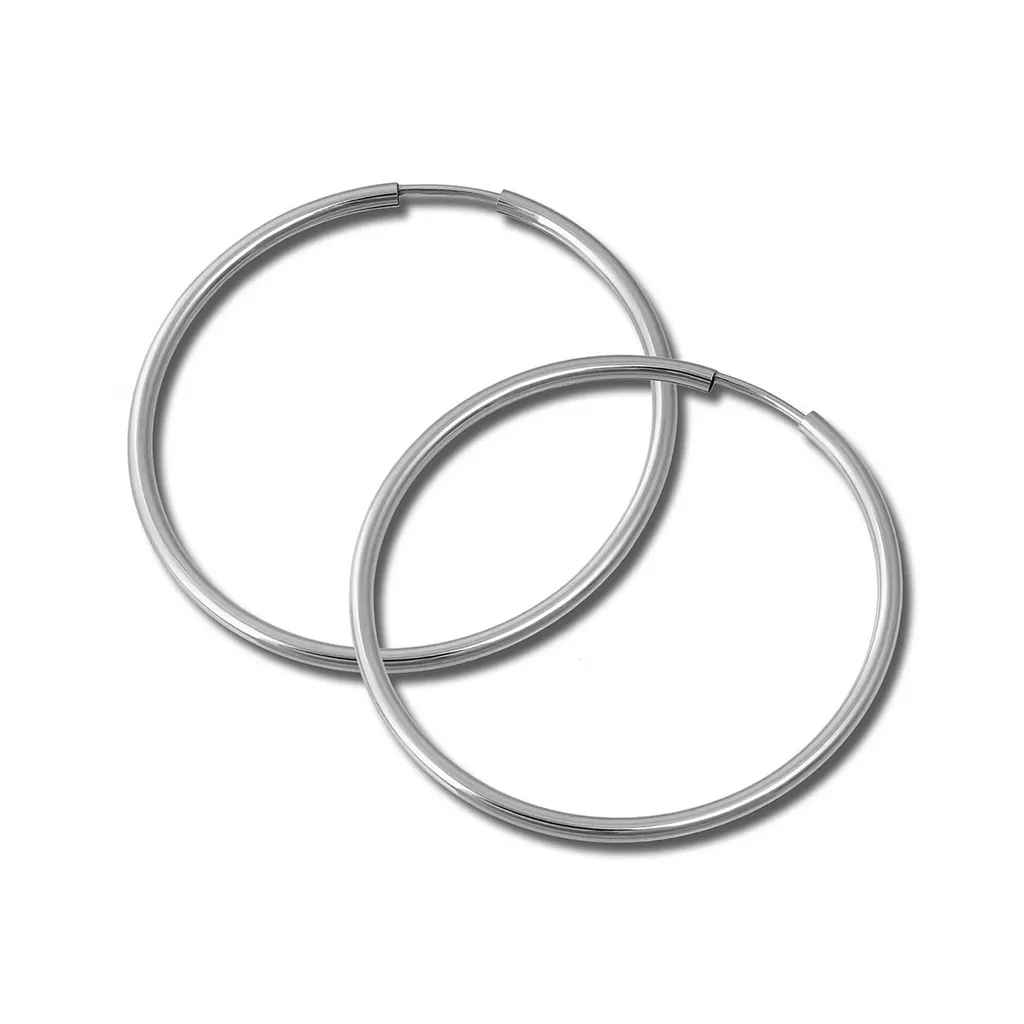 Grandes créoles 40mm argent pour tenues de soirée et quotidien chic