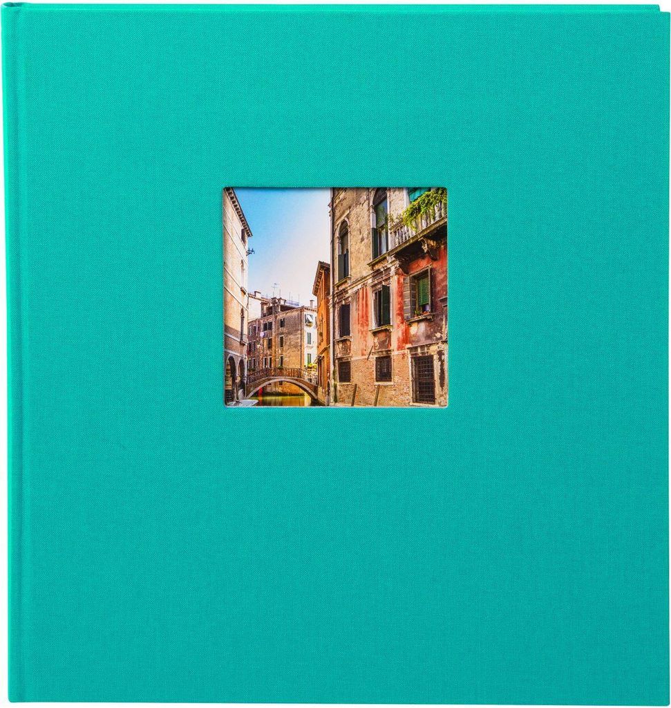 Goldbuch Bella Vista, Türkis, 60 Blätter, Hardcover-Bindung, Polyurethan, Papier, Schwarz, 300 mm