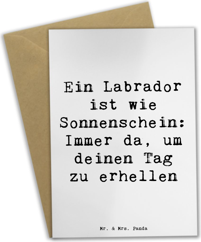 Mr. & Mrs. Panda Grußkarte Spruch Labrador Sonnenschein - Produktbild 