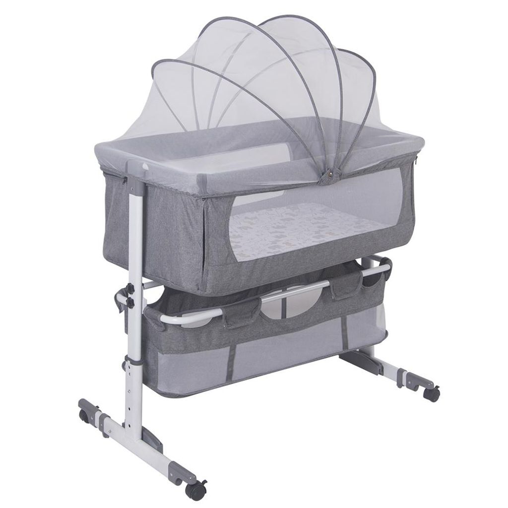 Babywiege Beistellbett Co-Sleeper mit Moskitonetz und Produktbild 