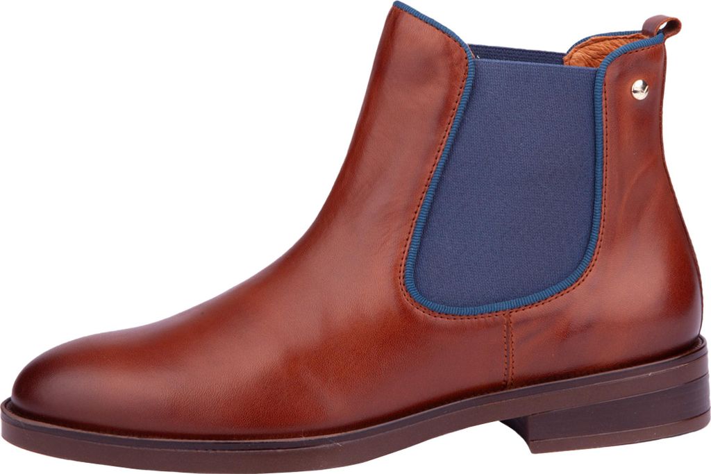 Pikolinos Damen Stiefelette Leder Chelsea Boot mit Gummizug Puertollano W3C-8594, Größe:37 EU, Farbe:Braun