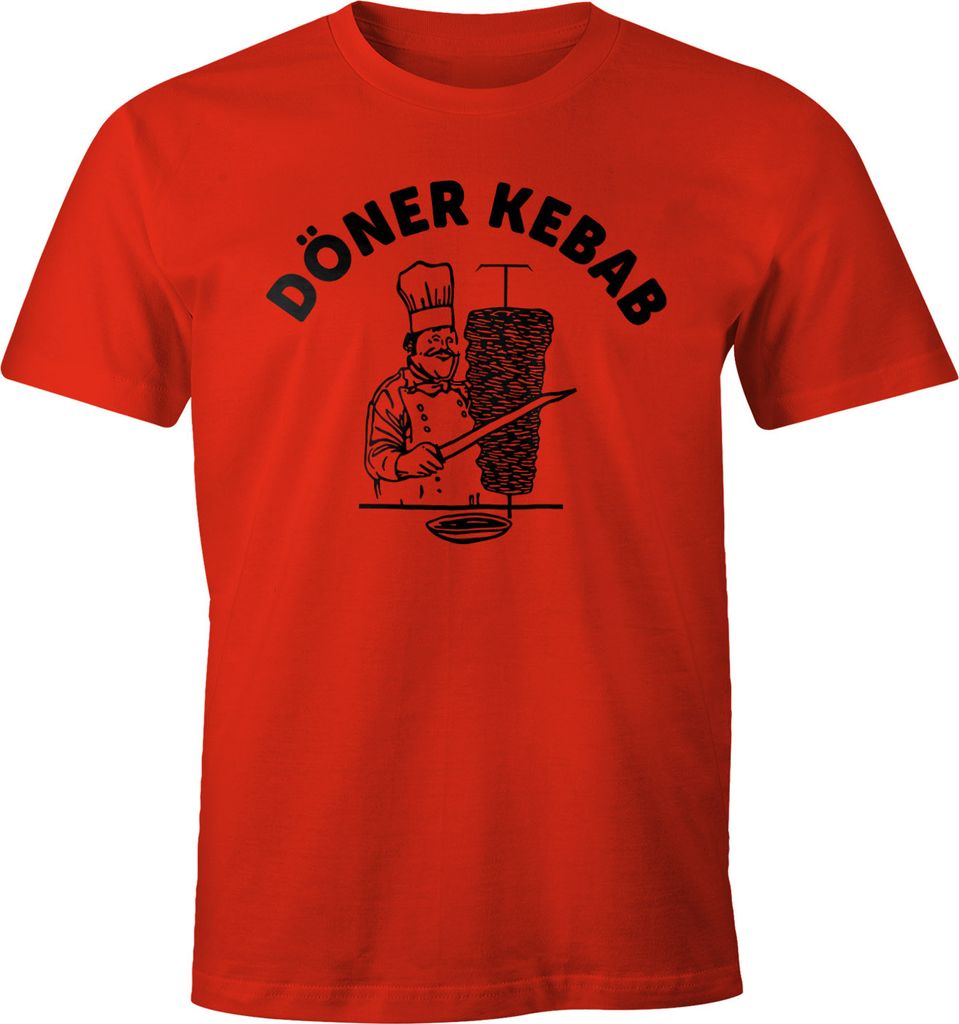 Döner Shirt Herren Kebab Dönerspieß Fun T-Shirt Moonworks L
