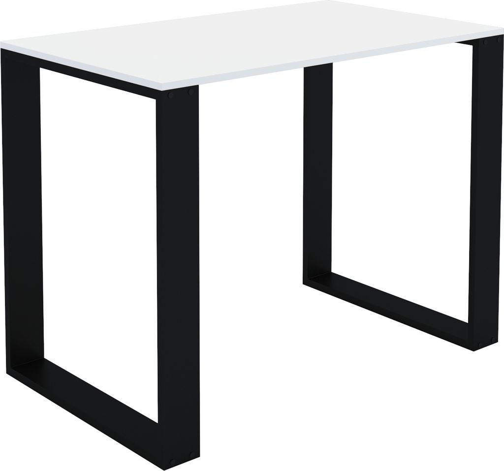 AKKE Weiss LOFT Tisch mit schwarze beine LxBxH: 120x60x75 Produktbild 