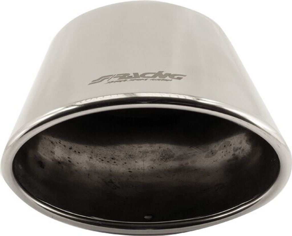 Simoni Racing TRX/33 Auspuffblende Endrohr Blende Ø150 100mm 250mm Oval Gerade Edelstahl